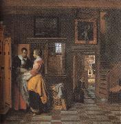 The linen cupboard, Pieter de Hooch
